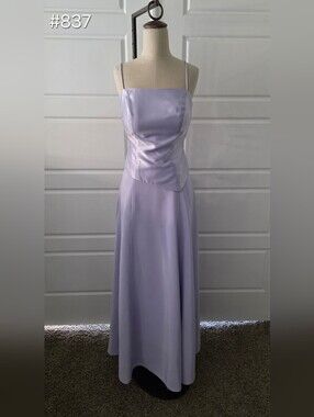 Purple 2-Piece Maxi Formal Dress with Spaghetti Straps